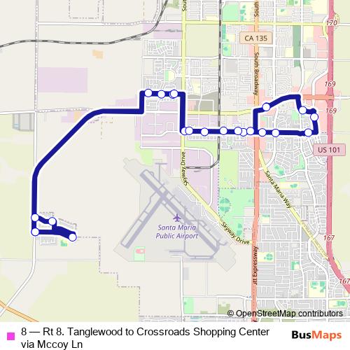 8 bus Line Map