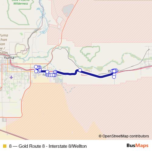 8 bus Line Map