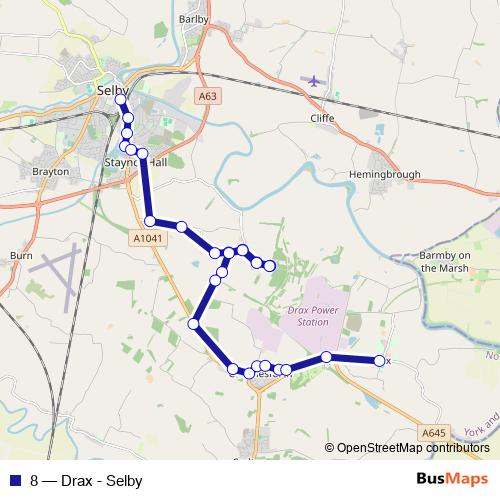 8 bus Line Map