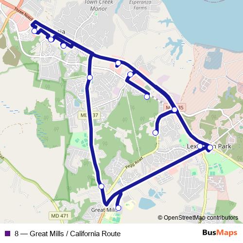 8 bus Line Map