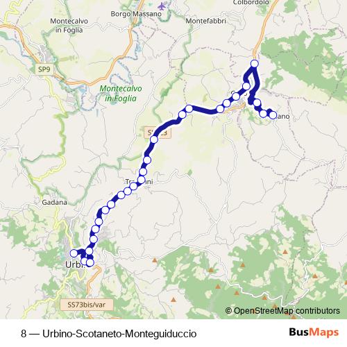8 bus Line Map