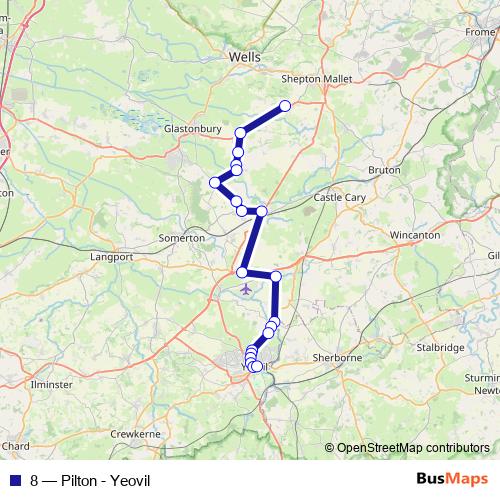 8 bus Line Map