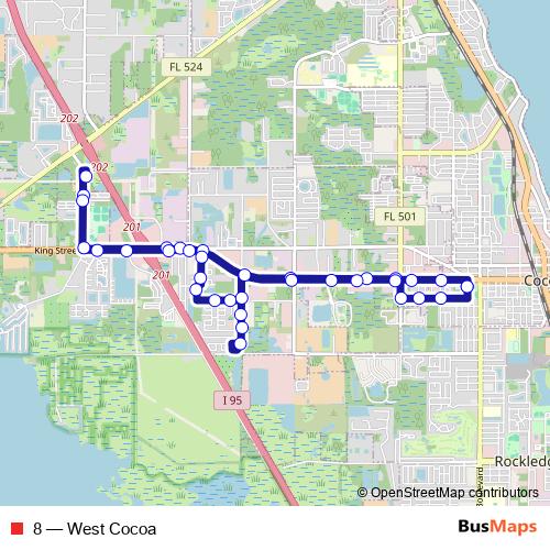 8 bus Line Map
