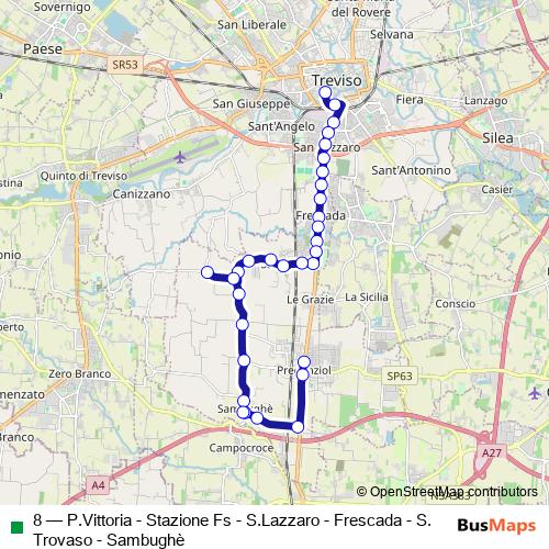 8 bus Line Map