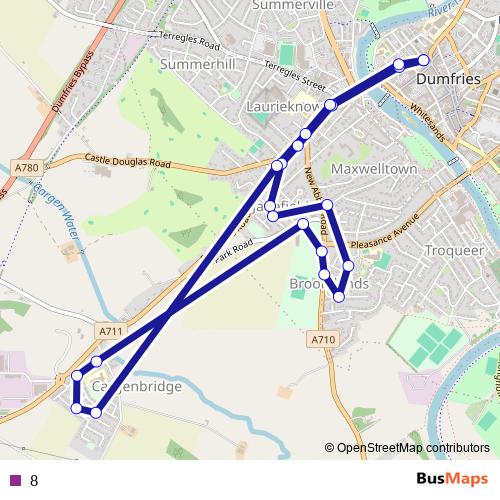 8 bus Line Map