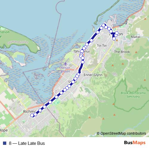 8 bus Line Map