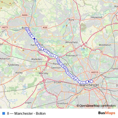 8 bus Line Map
