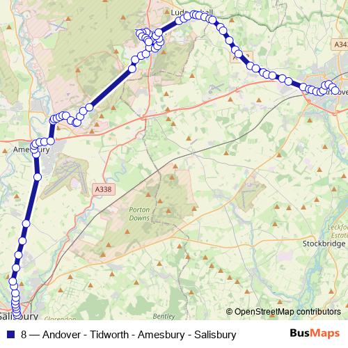 8 bus Line Map