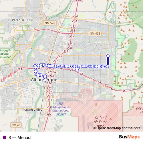 8 bus Line Map