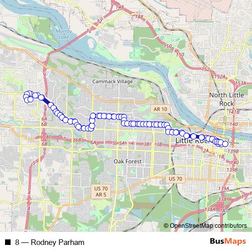 8 bus Line Map