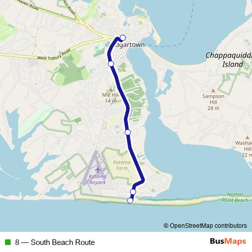8 bus Line Map