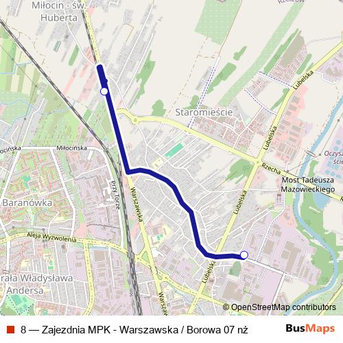 8 bus Line Map