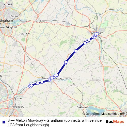 8 bus Line Map