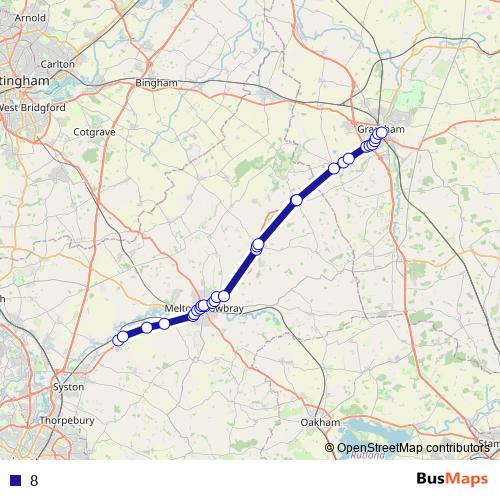8 bus Line Map