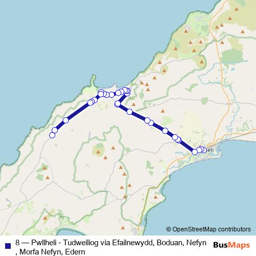 8 bus Line Map