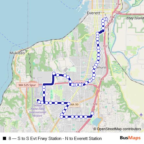 8 bus Line Map