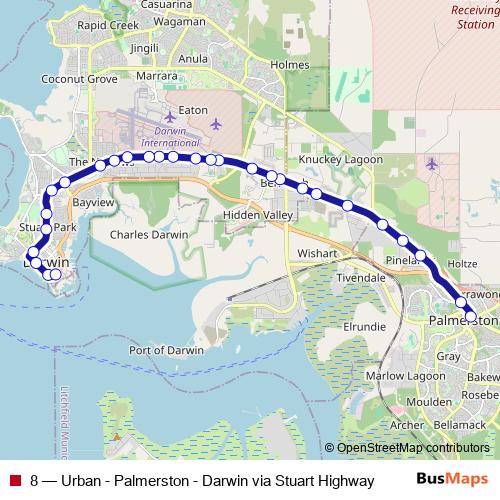 8 bus Line Map