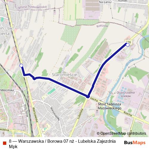 8 bus Line Map