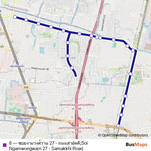 8 bus Line Map