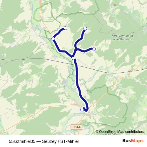 55sstmihiel05 bus Line Map