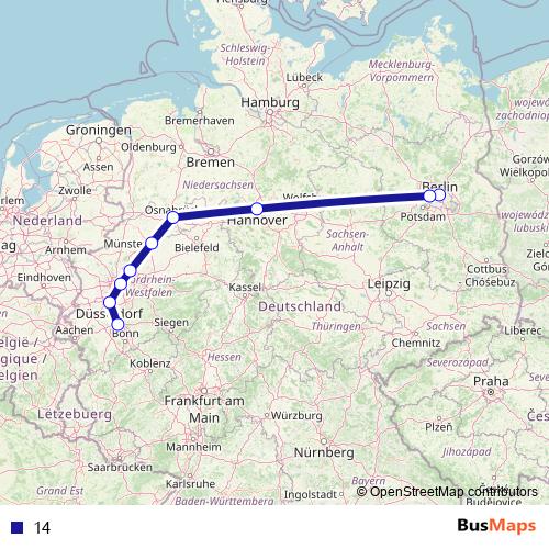 14 rail Line Map