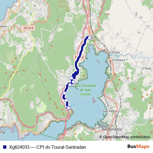 Xg624033 bus Line Map