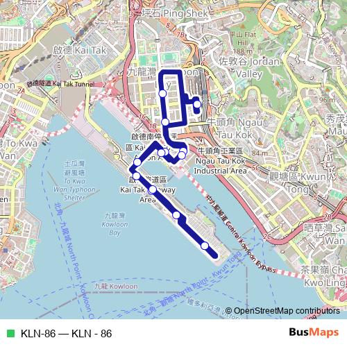 KLN-86 bus Line Map
