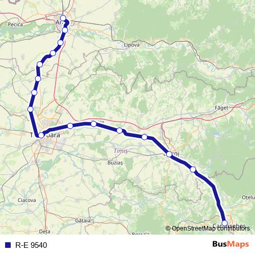 R-E 9540 rail Line Map