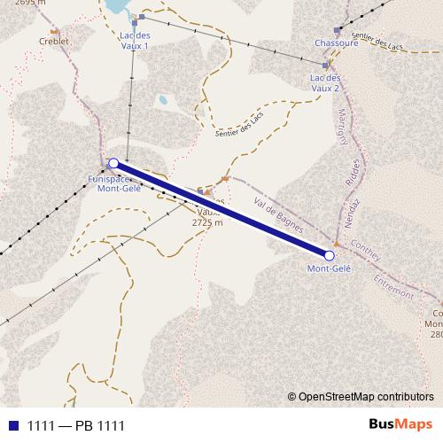 1111 cable-car Line Map