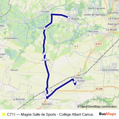 C711 bus Line Map