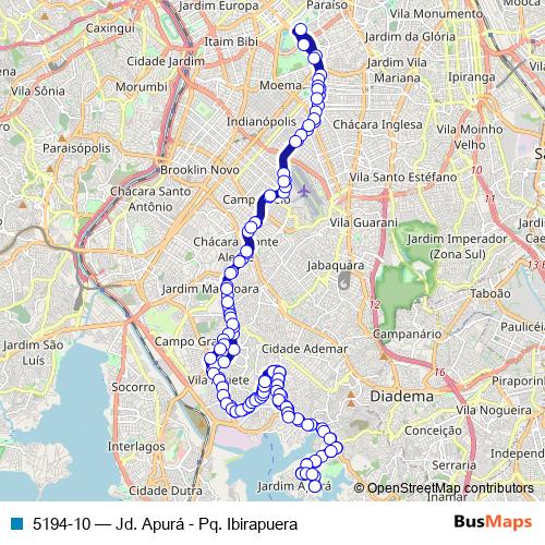 5194-10 bus Line Map