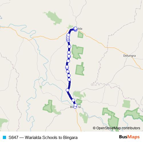 S647 bus Line Map