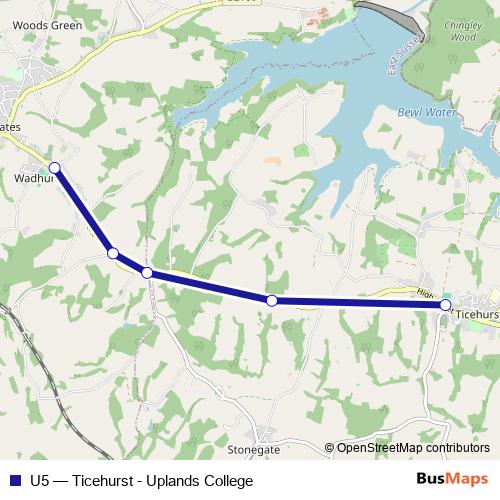 U5 bus Line Map