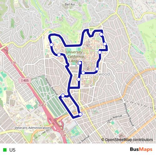 U5 bus Line Map