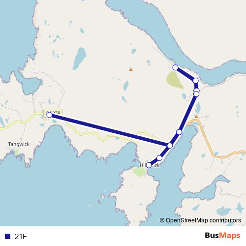 21F bus Line Map