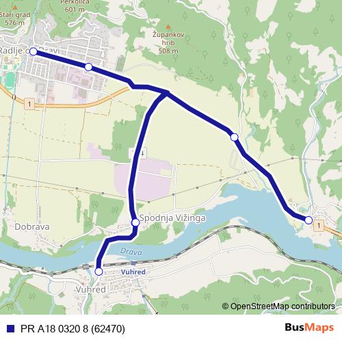 PR A18 0320 8 (62470) bus Line Map