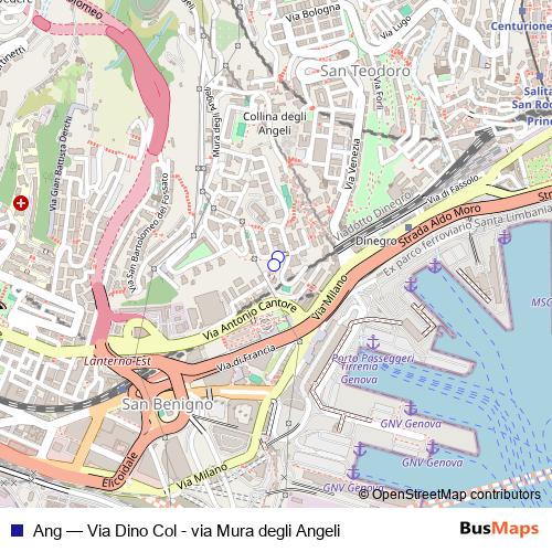 Ang cable-car Line Map