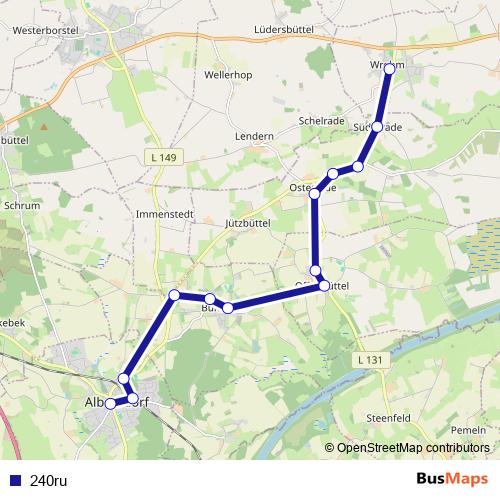 240ru bus Line Map
