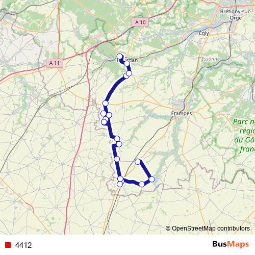 4412 bus Line Map