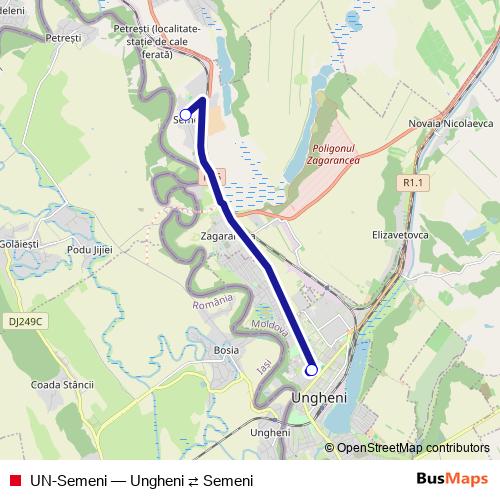 UN-Semeni bus Line Map