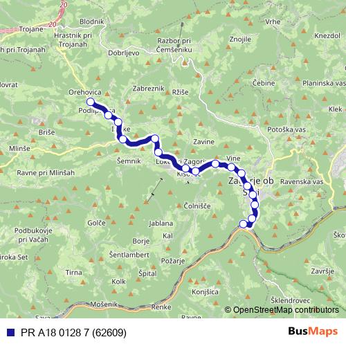 PR A18 0128 7 (62609) bus Line Map