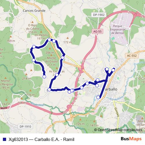 Xg632013 bus Line Map