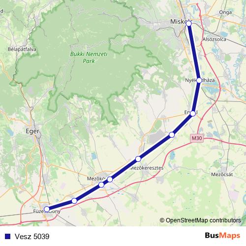 Vesz 5039 rail Line Map