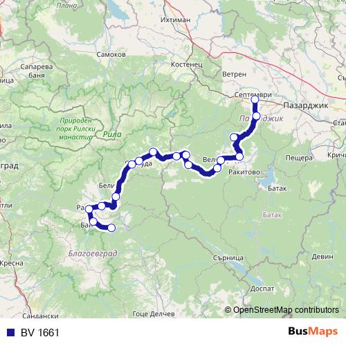 BV 1661 rail Line Map