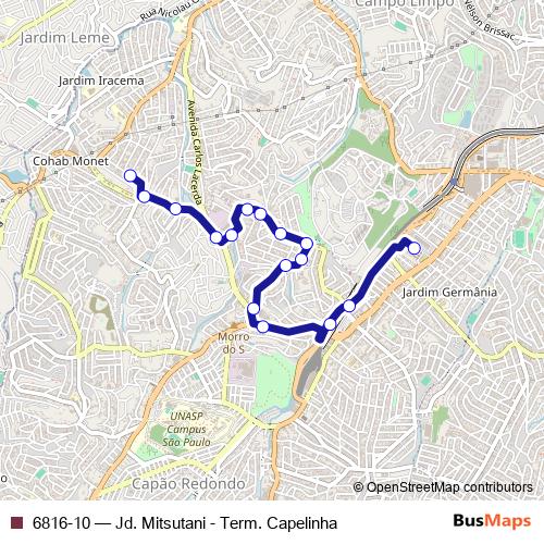 6816-10 bus Line Map