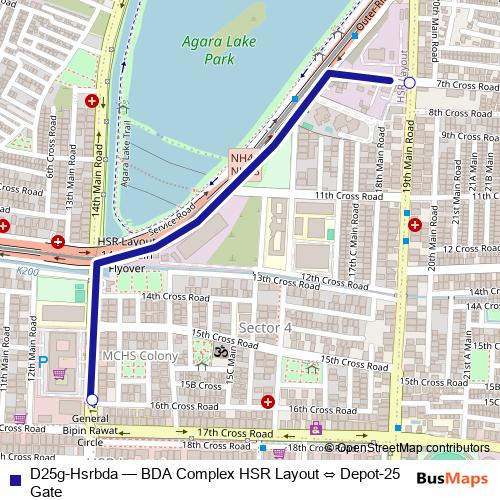 D25g-Hsrbda bus Line Map