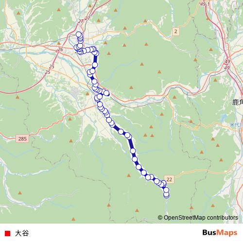 大谷 bus Line Map
