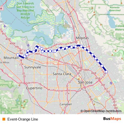 Event-Orange Line tram Line Map