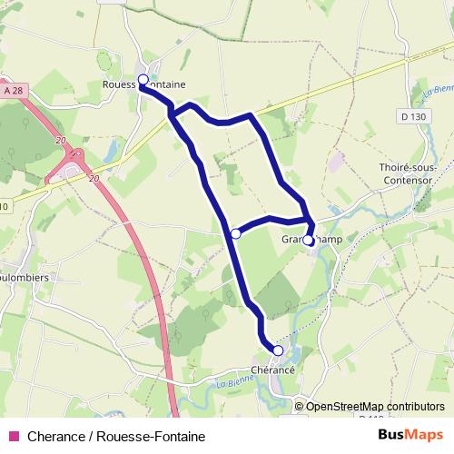 Cherance / Rouesse-Fontaine bus Line Map