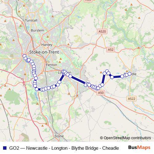 GO2 bus Line Map